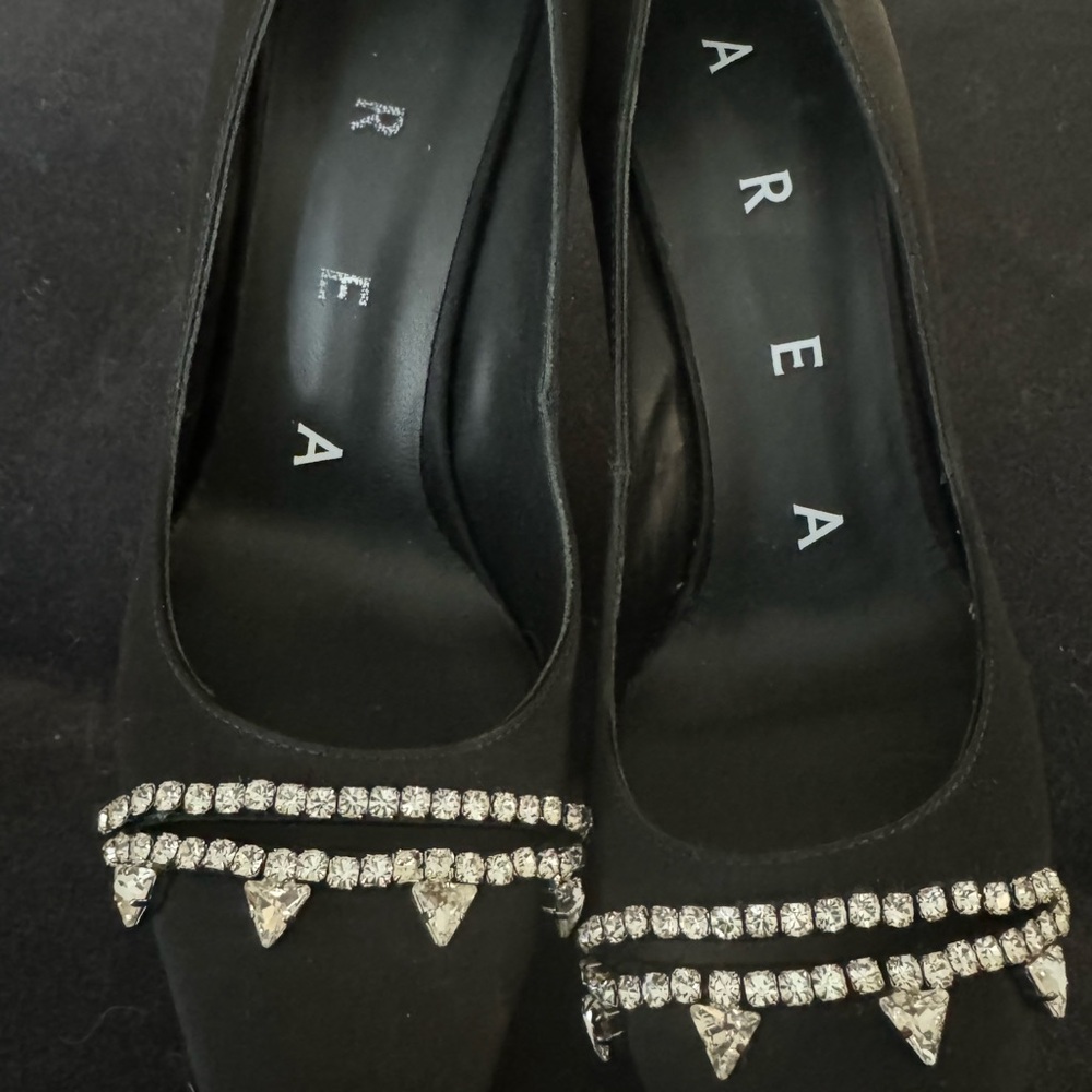 AREA Black Embellished Women's Shoes